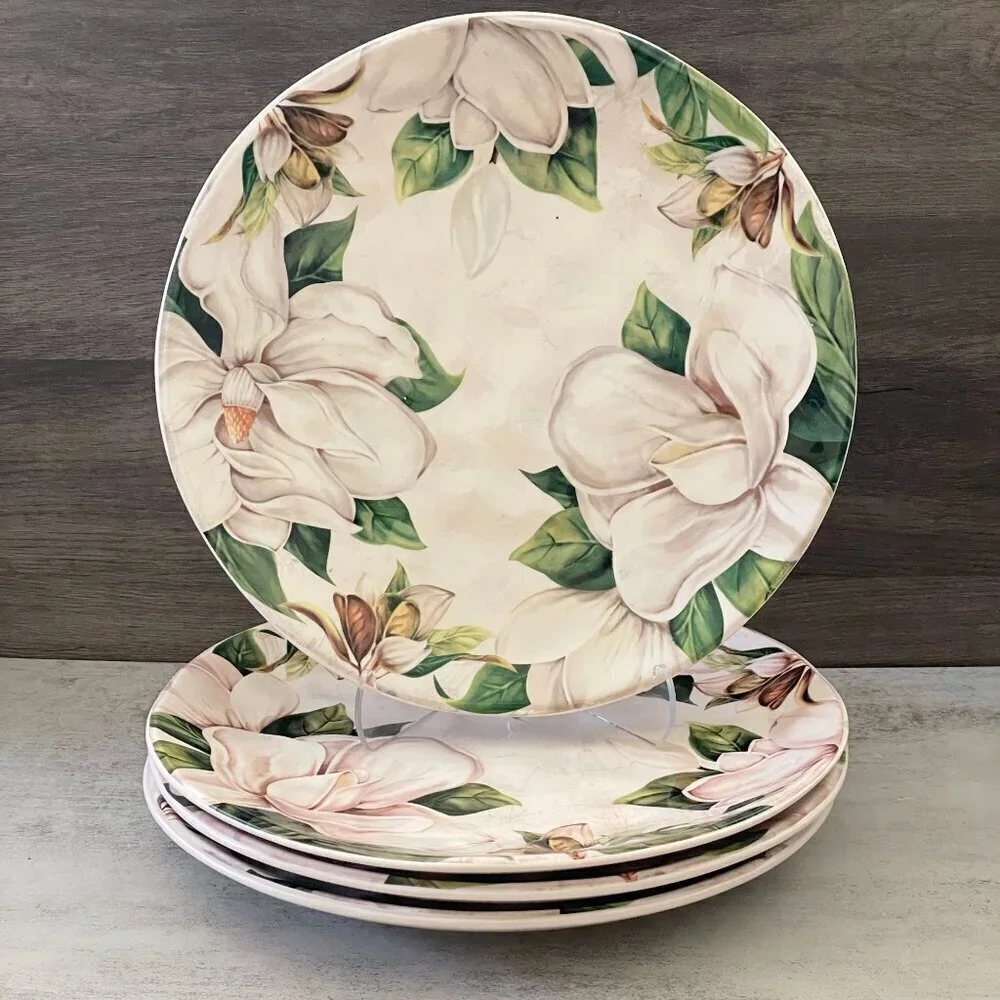 Pier 1 Magnolia Ironstone Floral Pattern 10.5